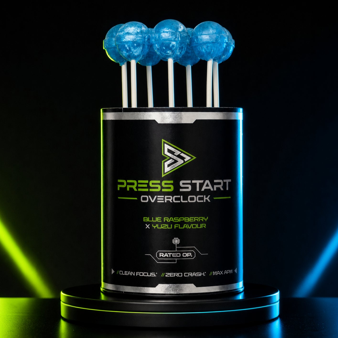 Press Start Overclock - Performance-Lollipops (8er-Dose)